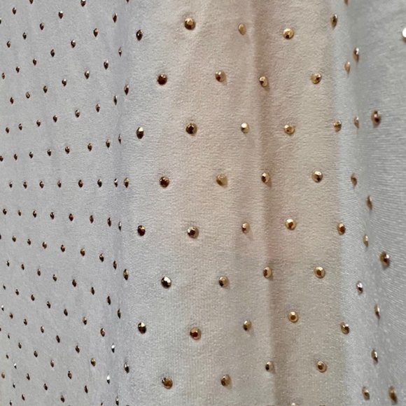 Jennifer Lopez Gold Rhinestone Shoulder Top, Jennifer Lopez Tops, JLO Clothing - Picture 6 of 13